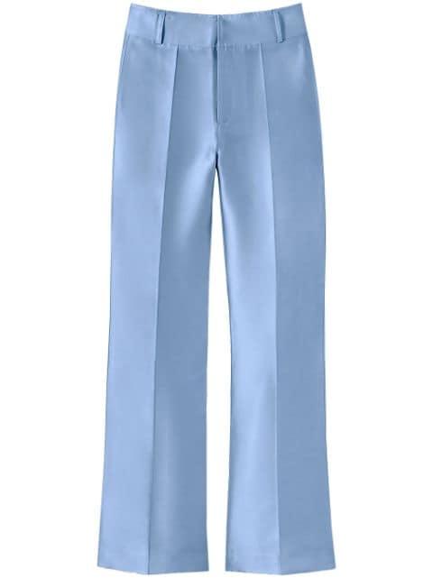 Yoshi pressed-crease trousers by D'ESTREE