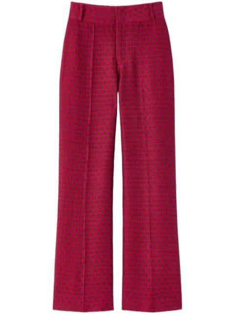 Yoshismart jacquard cropped trousers by D'ESTREE