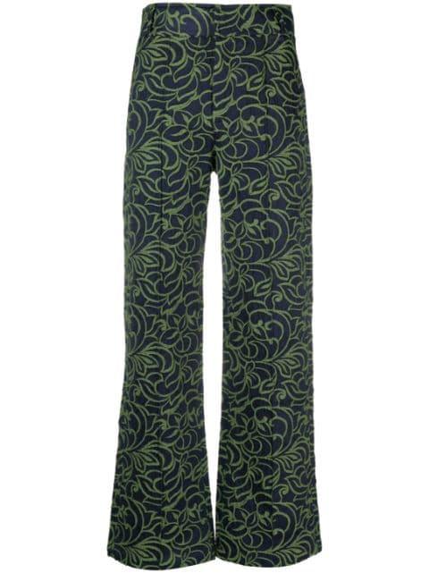 Yoshitomo jacquard trousers by D'ESTREE