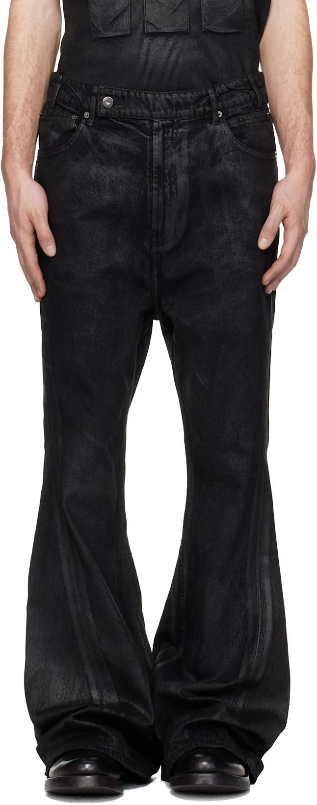 Black Waxed Varet Jeans by DET BLEV SENT
