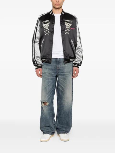 Suka skull-embroidery bomber jacket by DEUS EX MACHINA