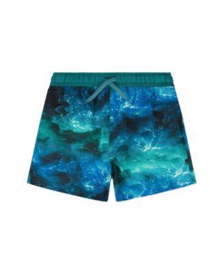Boys' Above the Knee Elastic Waist Dinosaur Waves Trunks - Little Kid by DEUX PAR DEUX