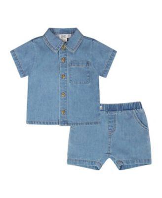 Boys' Chambray Top and Short Set - Baby by DEUX PAR DEUX