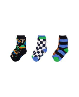 Boys' Cotton Blend Soft Stretch Ribbed Cuff Socks - Little Kid by DEUX PAR DEUX