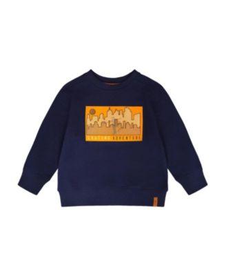Boys' Crew Ribbed Cuffs Long Sleeve French Terry Sweatshirt - Little Kid by DEUX PAR DEUX