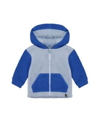 Boys' Fleece Bear Ear Kangaroo Pocket Hooded Jacket - Baby by DEUX PAR DEUX