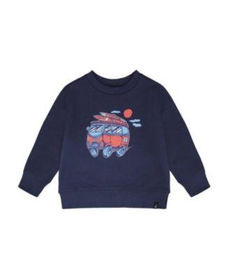 Boys' Long Sleeve Graphic French Terry Sweatshirt - Little Kid by DEUX PAR DEUX