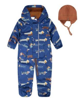 Boys' Mid-Season Printed One-Piece Outerwear with Hat - Baby by DEUX PAR DEUX
