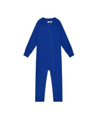 Boys' One Piece Brushed Stretch Asymmetric Zip Thermal Underwear - Little Kid by DEUX PAR DEUX