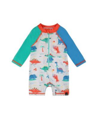 Boys' One-Piece Long Sleeve Dinosaur Print Rashguard - Baby by DEUX PAR DEUX