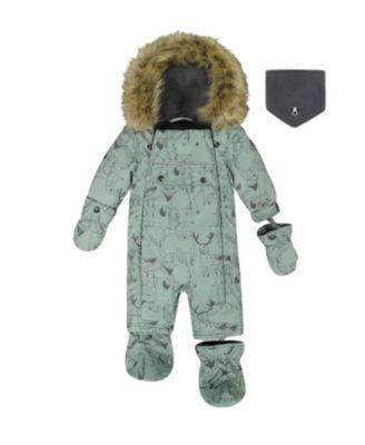 Boys' One-Piece Play Snowsuit Designed for Car Seat Animal - Baby by DEUX PAR DEUX