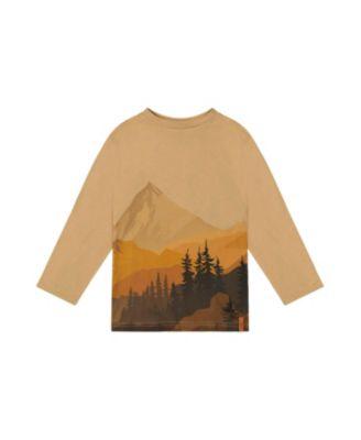Boys' Organic Cotton Crew Neck Mountain Graphic Long Sleeve T-Shirt - Little Kid by DEUX PAR DEUX