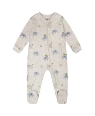 Boys' Organic Cotton Elephant Print One-Piece Pyjama - Baby by DEUX PAR DEUX