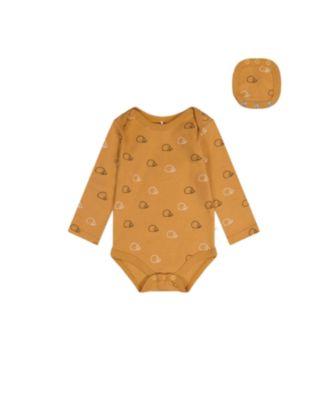 Boys' Organic Cotton Hedgehog Snap Envelope Neck Romper - Baby by DEUX PAR DEUX