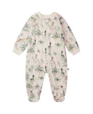 Boys' Organic Cotton Jersey Animal Footed One-Piece Pyjama - Baby by DEUX PAR DEUX