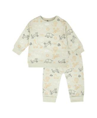 Boys' Organic Cotton Jersey Animal Print Sweater and Pants Set - Baby by DEUX PAR DEUX