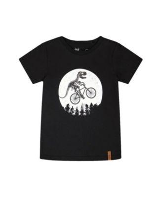 Boys' Organic Cotton Jersey Dino On Bike T-Shirt - Little Kid by DEUX PAR DEUX