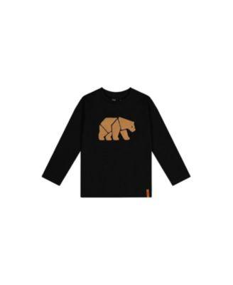 Boys' Organic Cotton Jersey Long Sleeve Bear Graphic T-Shirt - Little Kid by DEUX PAR DEUX