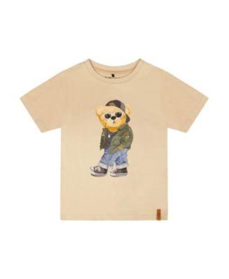 Boys' Organic Cotton Jersey Teddy Bear T-Shirt - Little Kid by DEUX PAR DEUX