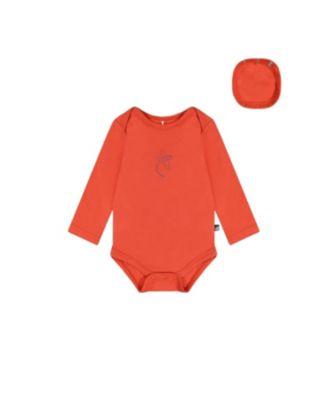 Boys' Organic Cotton Plane Detail Envelope Neck Romper - Baby by DEUX PAR DEUX