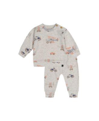 Boys' Organic Cotton Printed Airplanes Pants and Top Set - Baby by DEUX PAR DEUX