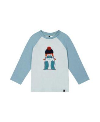 Boys' Organic Cotton Raglan Sleeve Walrus Graphic Long Sleeve T-Shirt - Little Kid by DEUX PAR DEUX