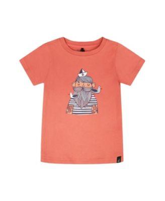 Boys' Organic Cotton Sailor Graphic Short Sleeve T-Shirt - Little Kid by DEUX PAR DEUX