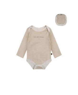 Boys' Organic Cotton Stripe Snap Envelope Romper - Baby by DEUX PAR DEUX