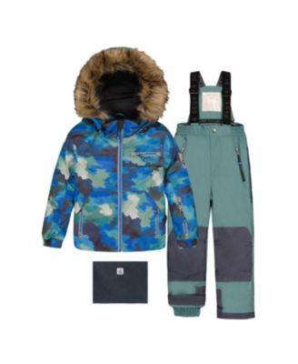 Boys' Play Camouflage Jacket & Reinforced Pants Two Piece Snowsuit - Little Kid by DEUX PAR DEUX