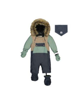 Boys' Play Car Seat Crotch Zipper Fleece Neckwarmer One Piece Snowsuit - Baby by DEUX PAR DEUX