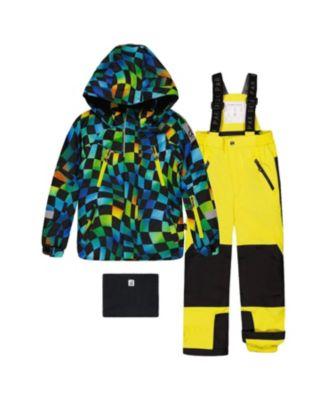 Boys' Play Checkerboard Jacket & Reinforced Pants Two Piece Snowsuit - Little Kid by DEUX PAR DEUX