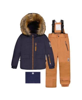 Boys' Play Fleece Hood Jacket & Pants Two Piece Snowsuit - Little Kid by DEUX PAR DEUX