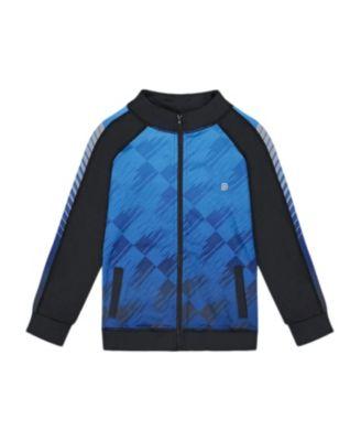 Boys' Printed Full Zip Athletic Cardigan - Big Kid by DEUX PAR DEUX