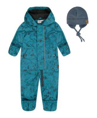 Boys' Printed Mid-Season One-Piece Outerwear with Hat - Baby by DEUX PAR DEUX