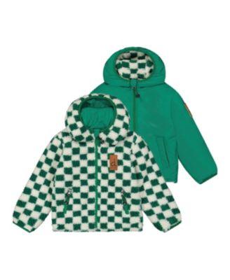 Boys' Reversible Fleece Hooded Zip Pocket Mid-Season Jacket - Little Kid by DEUX PAR DEUX