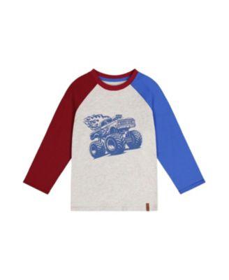 Boys' Ribbed Crew Neck Raglan Sleeves T-Shirt - Little Kid by DEUX PAR DEUX