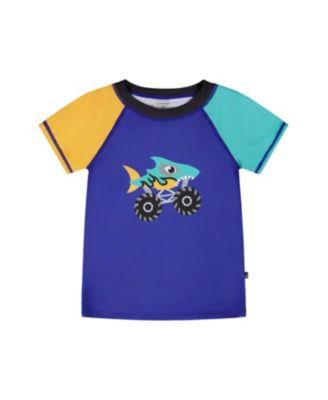 Boys' Short Sleeve Ultramarine Graphic Rashguard - Little Kid by DEUX PAR DEUX