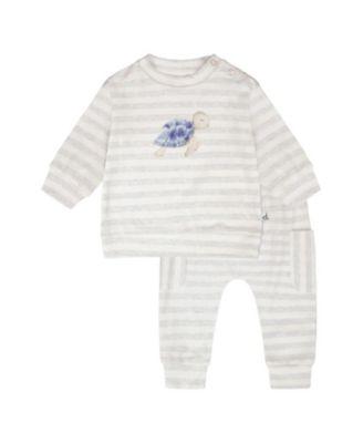Boys' Soft Jersey Stripes Sweater and Pants Set - Baby by DEUX PAR DEUX