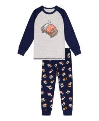 Boys' Sushi Organic Cotton Top Pants Two Piece Pajama Set - Little Kid by DEUX PAR DEUX