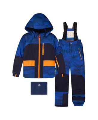 Boys' Two Piece Play Jacket & Pants Fleece Neckwarmer Snowsuit - Little Kid by DEUX PAR DEUX