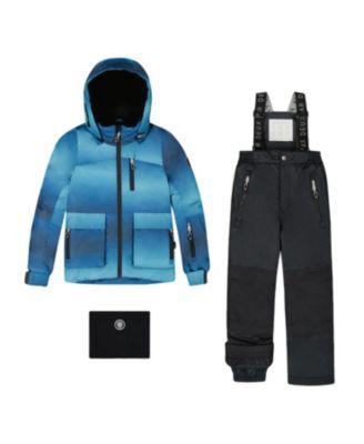Boys' Two-Piece Play Snowsuit with Printed Jacket and Solid Pant - Little Kid by DEUX PAR DEUX