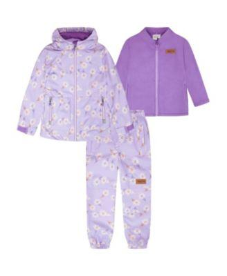 Girls' 3-in-1 Two-Piece Daisy Mid-Season Outerwear Set - Big Kid by DEUX PAR DEUX