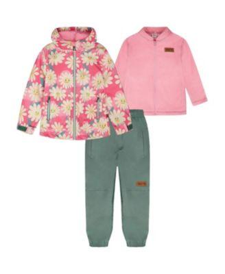 Girls' 3-in-1 Two-Piece Mid-Season Outerwear with Solid Pants Set - Big Kid by DEUX PAR DEUX
