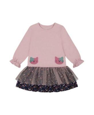 Girls' Bi-Material Dress - Little Kid by DEUX PAR DEUX