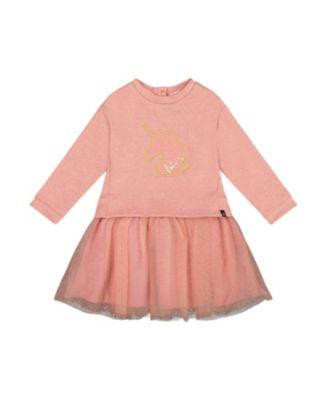 Girls' Bi-Material Dress with Mesh Skirt - Little Kid by DEUX PAR DEUX