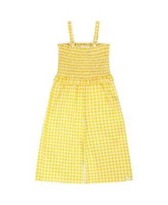 Girls' Capri Smocking Gingham Sleeveless Jumpsuit - Big Kid by DEUX PAR DEUX Girls' Capri Smocking Gingham Sleeveless Jumpsuit - Big Kid by DEUX PAR DEUX