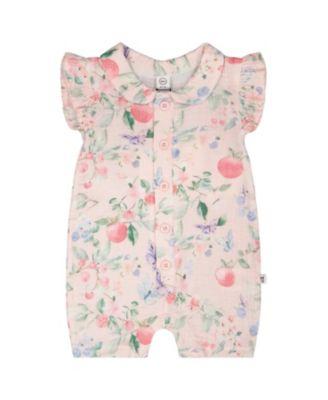 Girls' Cotton Muslin Printed Berries Romper - Baby by DEUX PAR DEUX