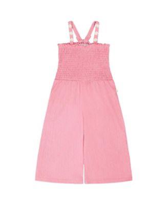 Girls' Crinkle Jersey Smocking Sleeveless Jumpsuit - Little Kid by DEUX PAR DEUX