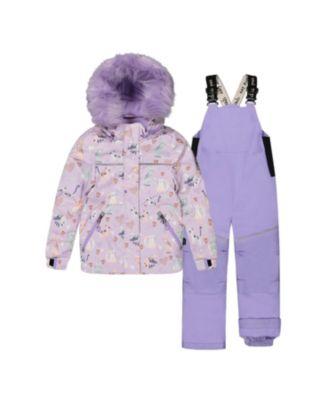 Girls' Discover Cats Fleece Hood Jacket & Suspender Pants Two Piece Snowsuit - Little Kid by DEUX PAR DEUX