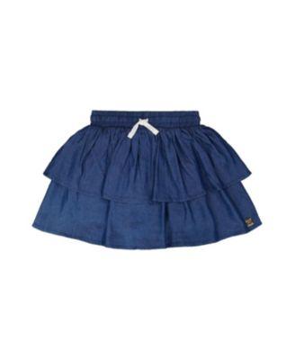 Girls' Elastic Waist drawstring Chambray Skort - Little Kid by DEUX PAR DEUX